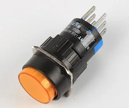 16mm Round High Head Push Button Switch 6p 3A 5A