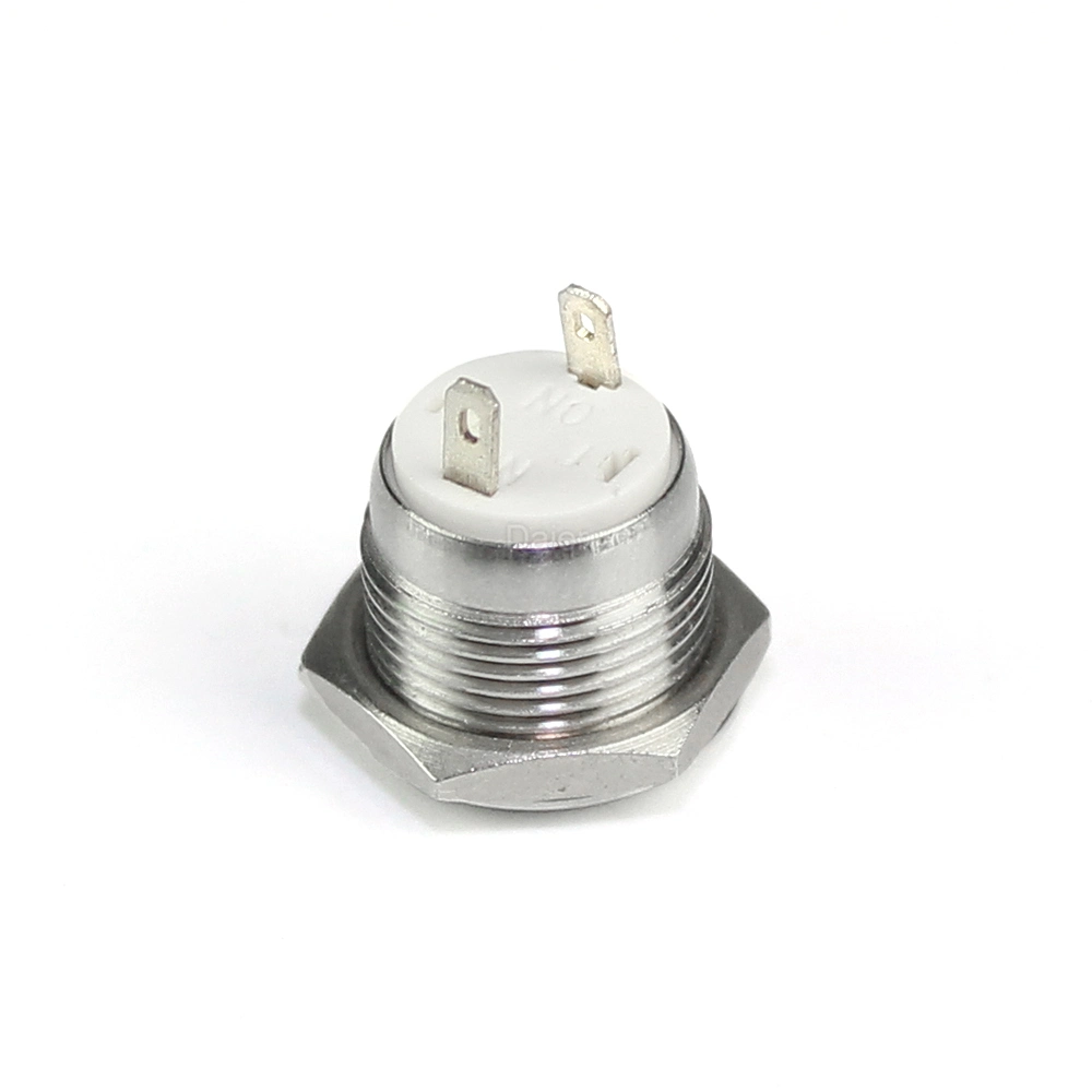 12mm Short Type 2pin Momentary Metal Push Button Switch