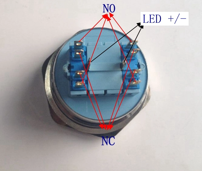 Dpdt 8pin Metal Domed 40mm Push Button Switch