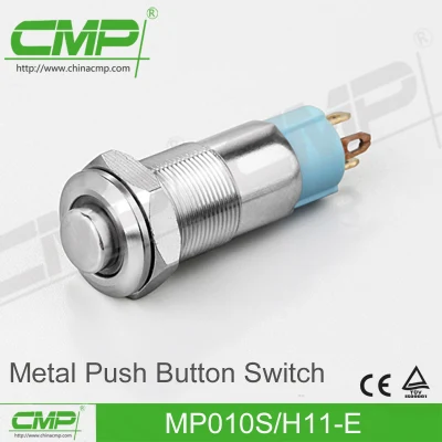 Mini interrupteur à bouton-poussoir CMP 10 mm avec borne à broches