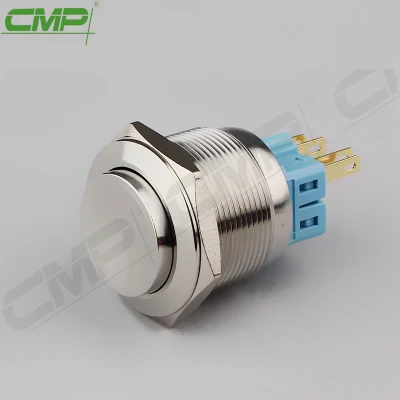 Interrupteur électrique à bouton-poussoir en métal en acier inoxydable de haute qualité CMP 25 mm