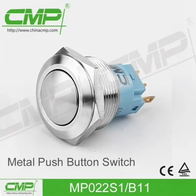 Interrupteur à bouton-poussoir en métal de 22 mm